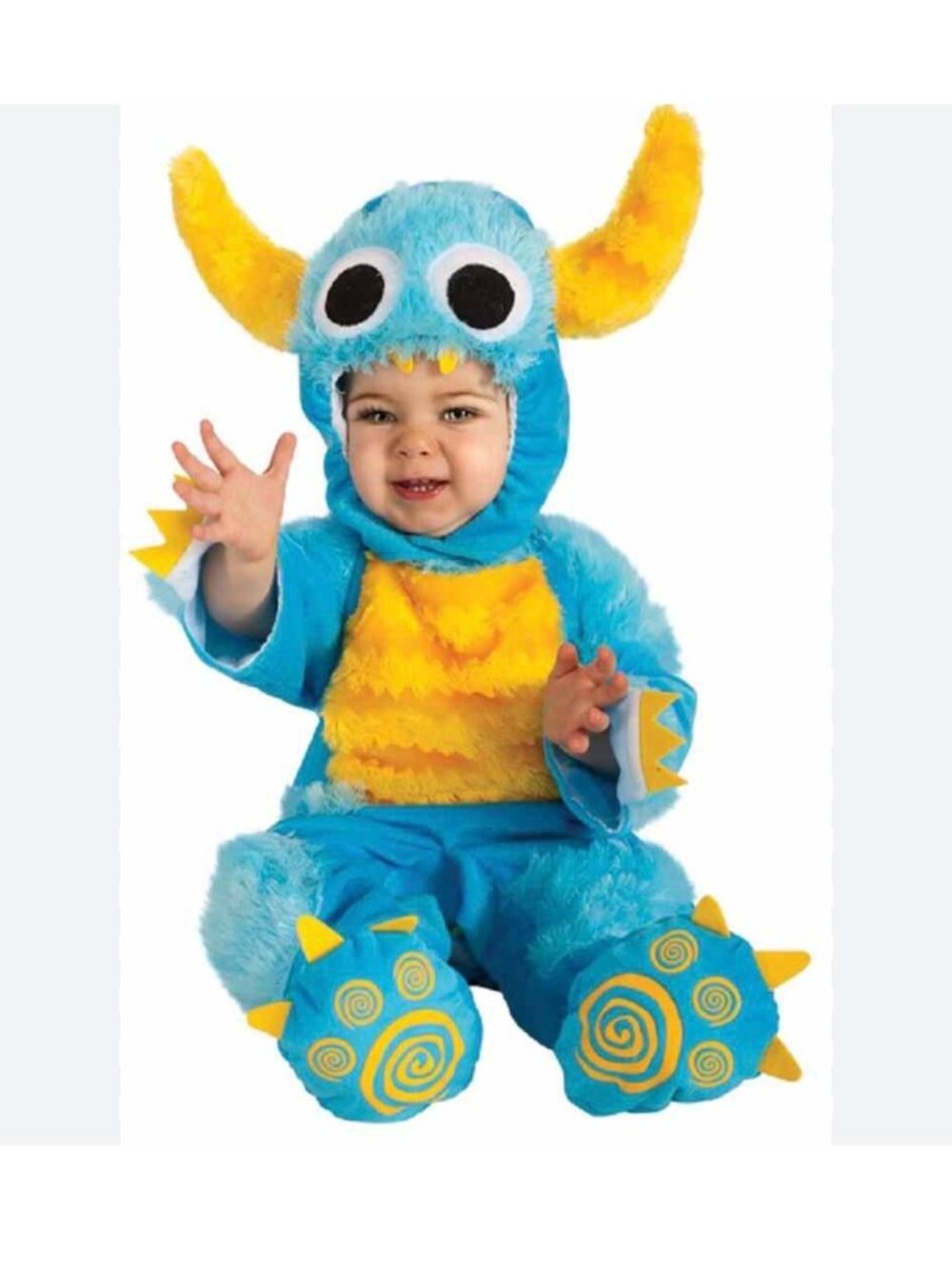 Rubies Mr Monster Blue Furry Monster Costume Baby Size 12-18 Months